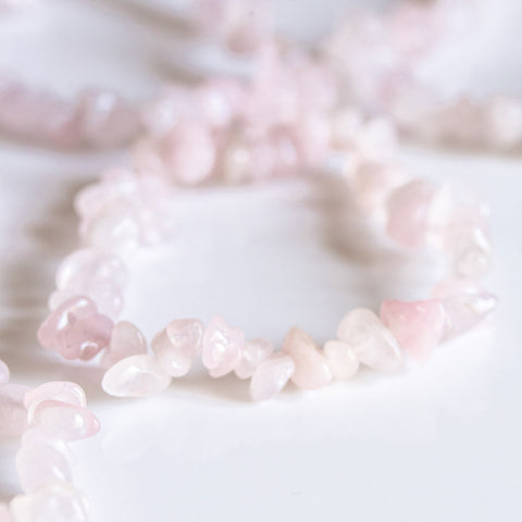 Bracelet en Perles Quartz Rose Naturelles