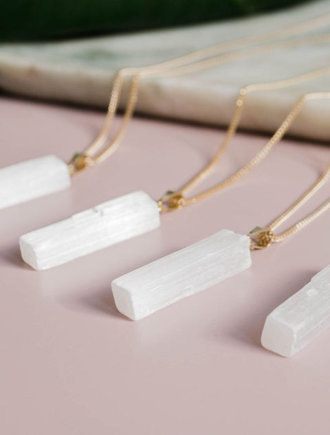 RAW Necklace • Selenite Gold