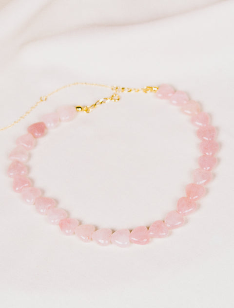 Collier AIMÉE • Quartz Rose