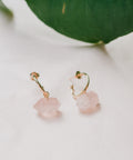 boucles d'oreilles quartz rose bijoux laboboá