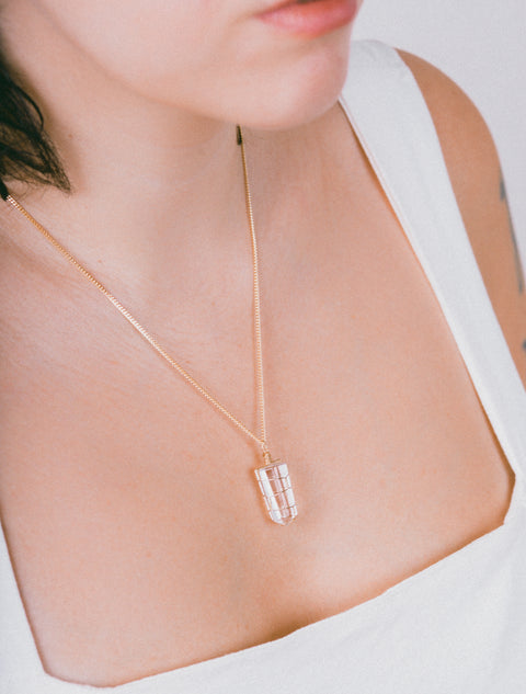 Mini LACE Necklace• Clear Quartz