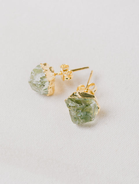 Puces d'Oreilles RAW • Prasiolite