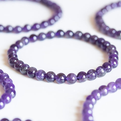 Bracelet Perles Polies • Lapis Lazuli