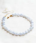 collier perles de quartz bleu bijoux laboboá