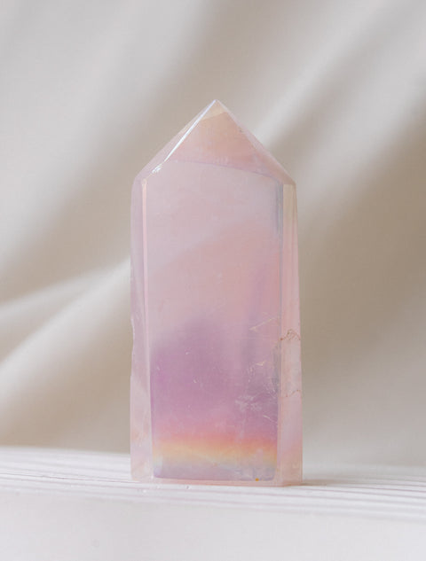 Quartz Rose Aura • Pointe 143g