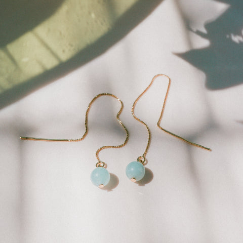 Boucles GAL • Amazonite • Or