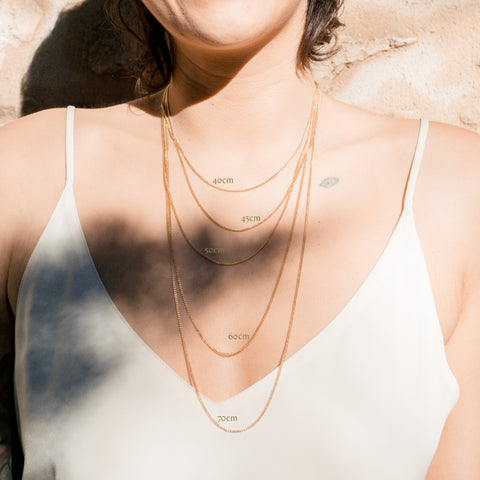 CURVE Crystal Necklace • Ball Chain